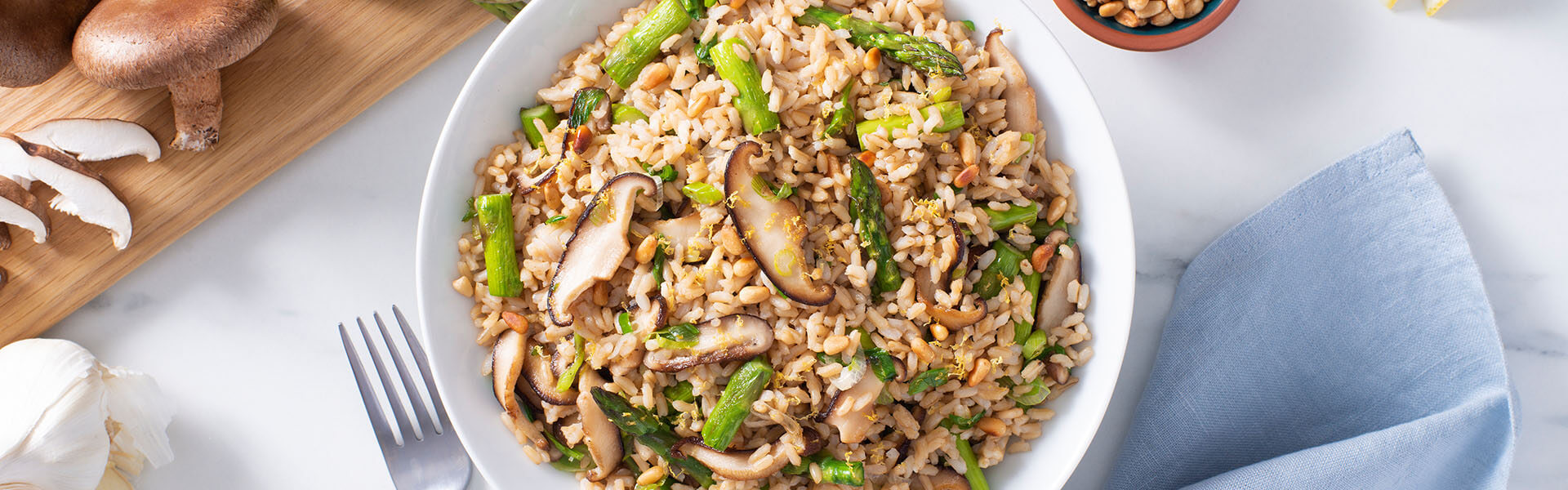 Brown Rice and Shiitake Mushroom Pilaf