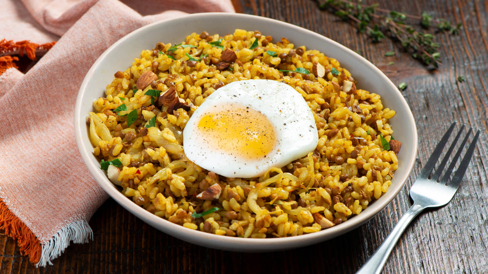 Madras Inspired Spanish Rice with Lentils