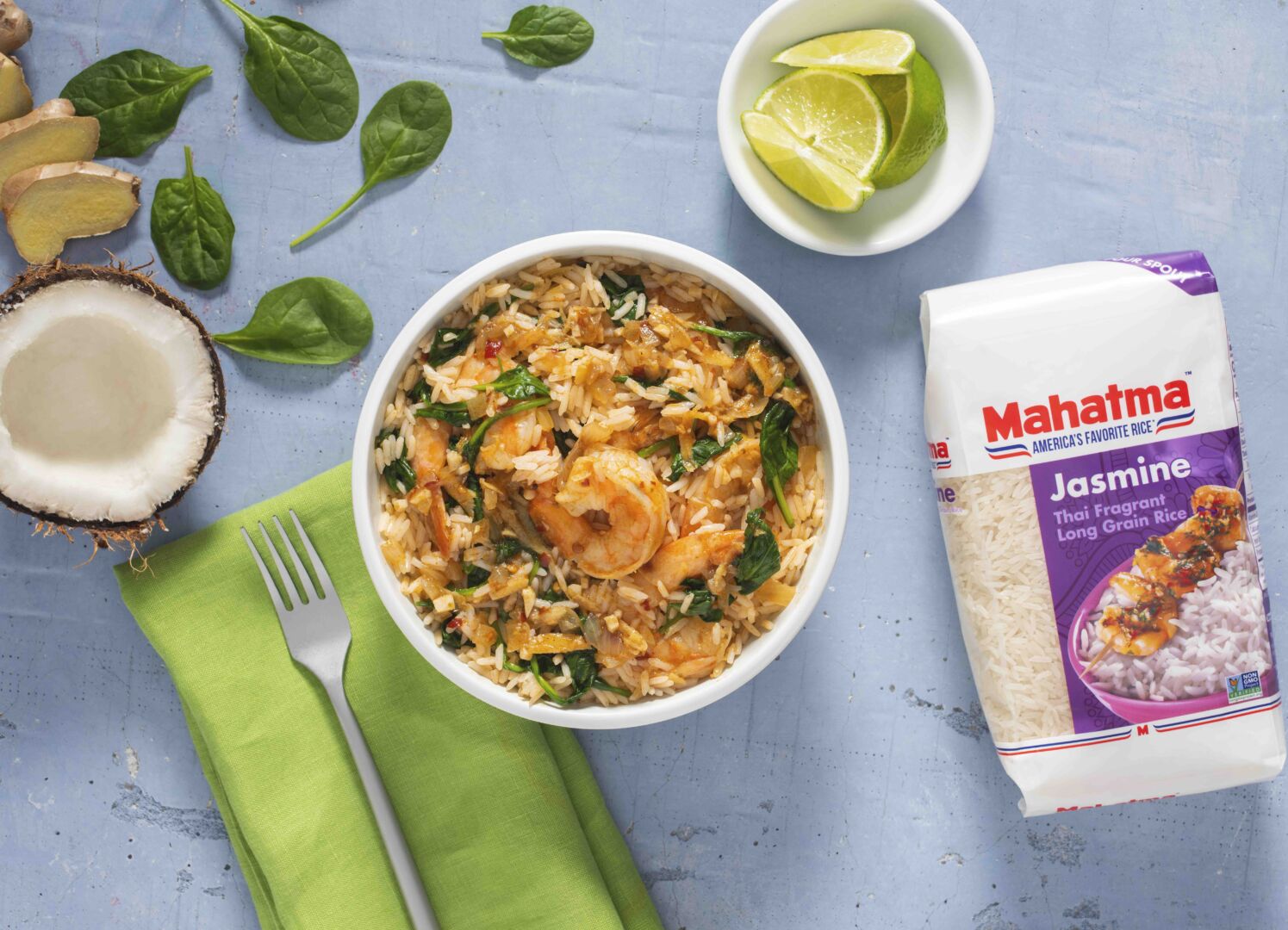 Coconut Jasmine Rice With Shrimp