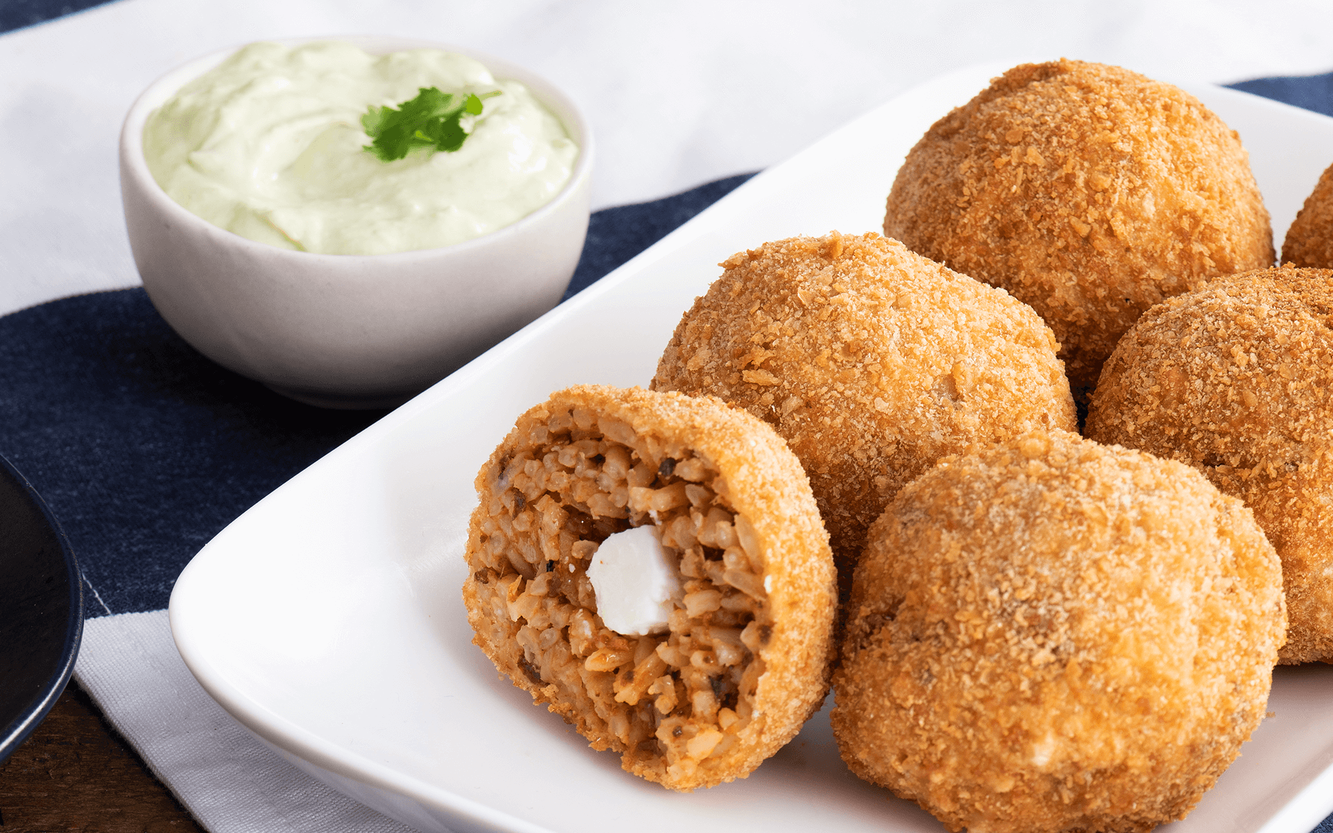 Spicy Croquettes With Avocado Cream