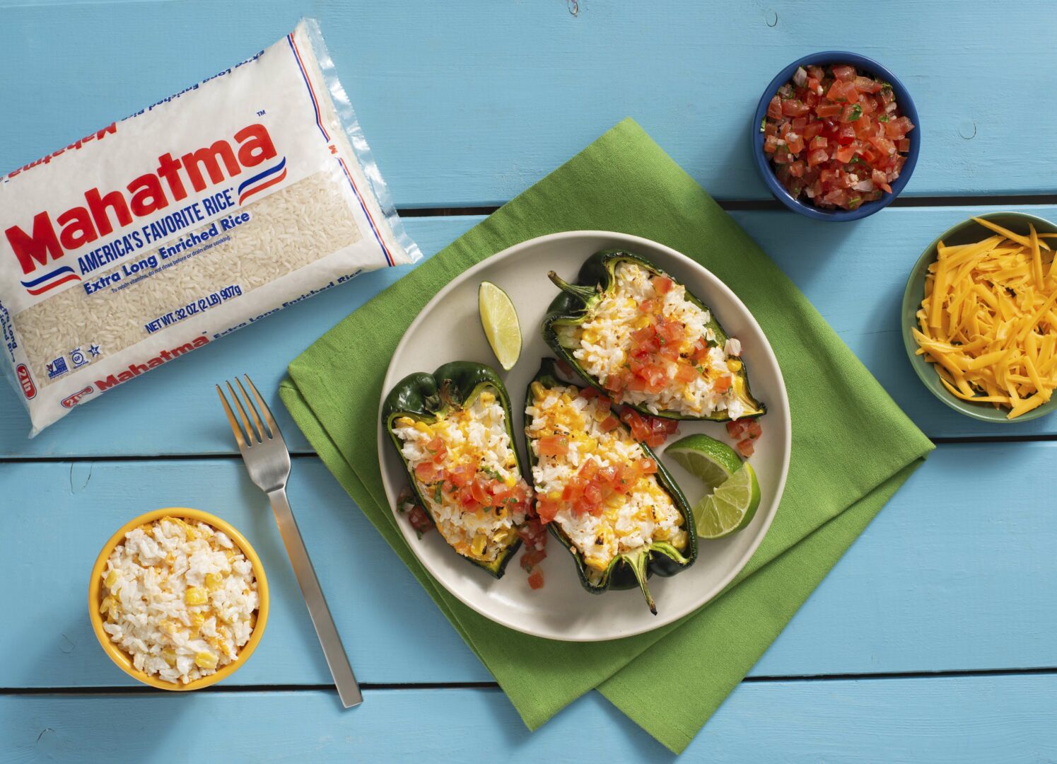 Rice Stuffed Poblanos