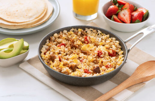 chorizo and rice breakfast