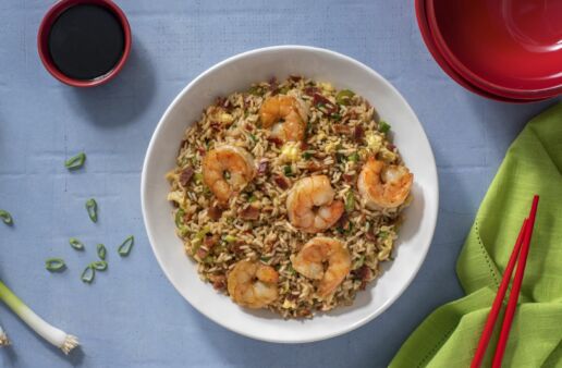 Bacon and Shrimp Fried Brown Rice