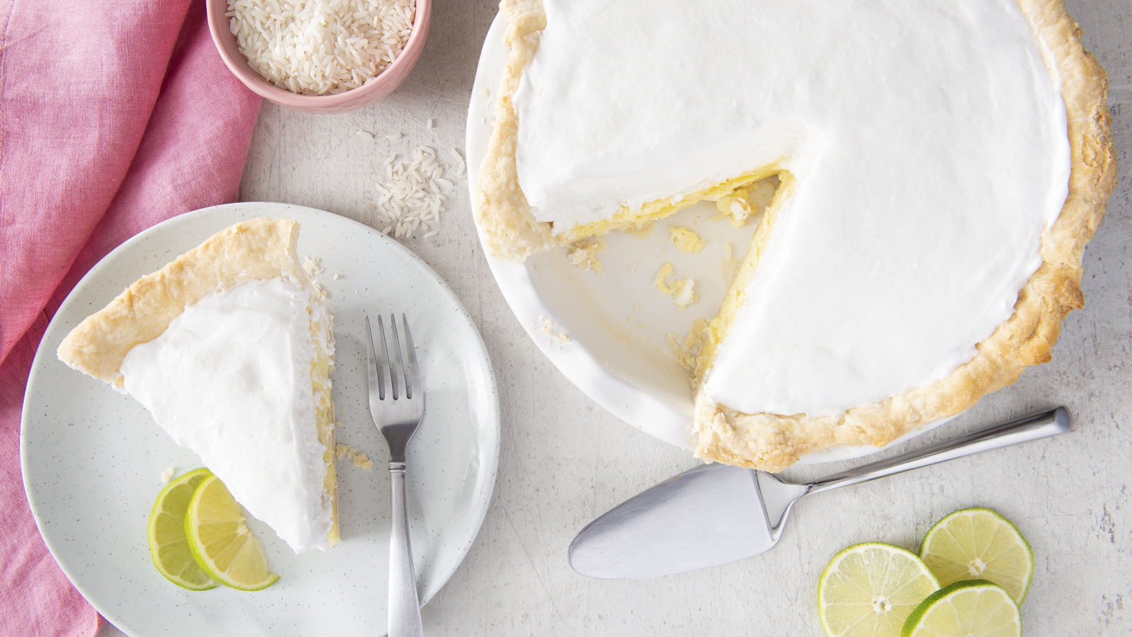 Key Lime Rice Pudding Pie