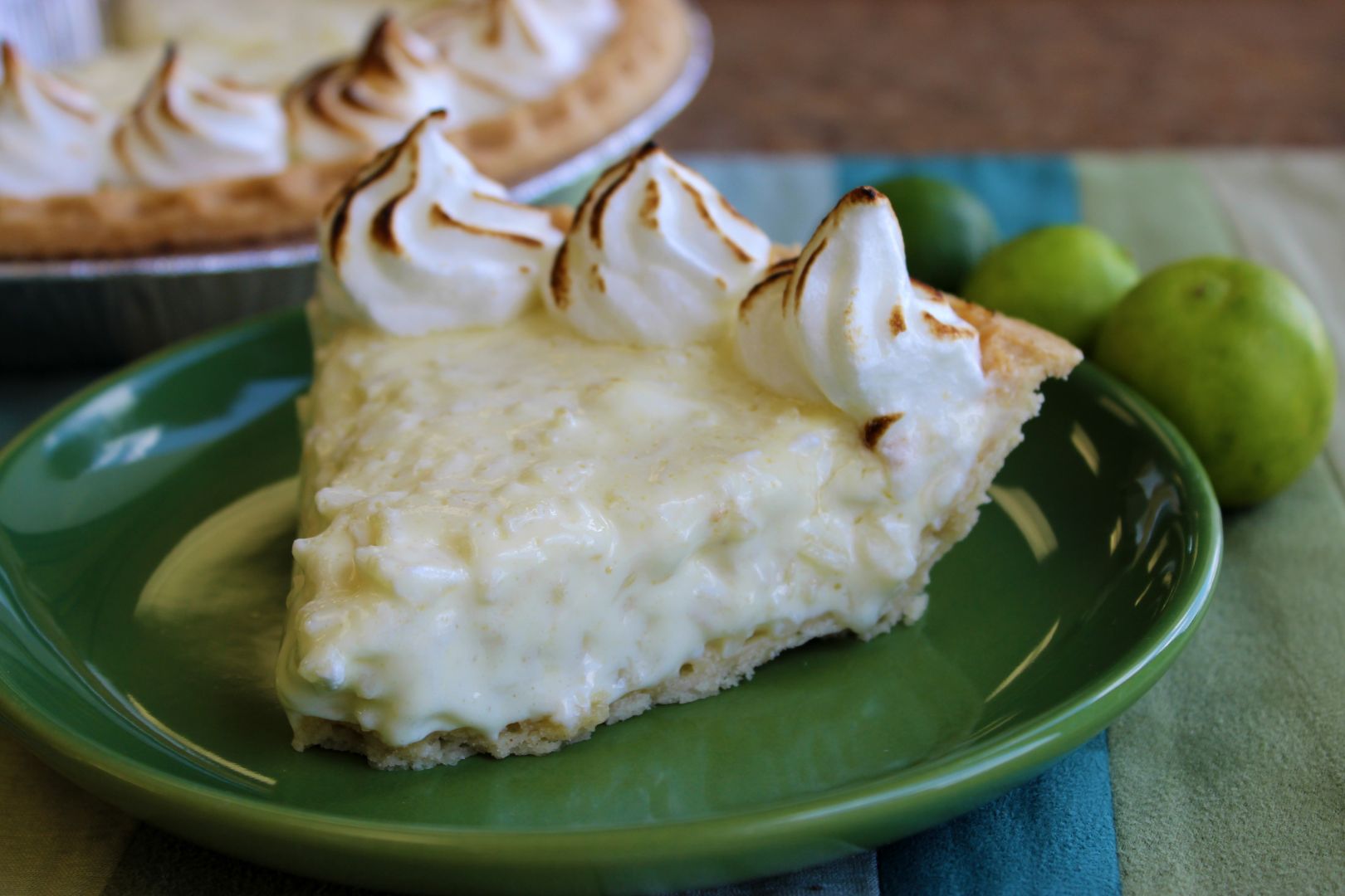 Pastel de pudín de arroz con lima
