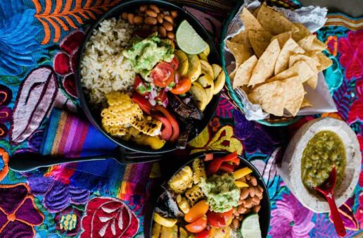 Green Chile and Grilled Vegetables Burrito Rice Bowl