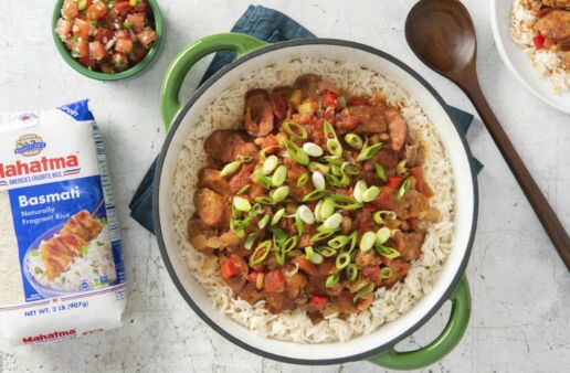 Mexican-Jambalaya-with-Sausage-and-Basmati-Rice
