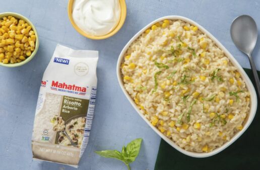 Creamy-fresh-corn-risotto-with-arborio-rice