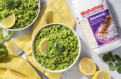Green poblano rice with jasmine