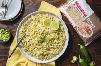 Grilled jalapeño rice with brown rice