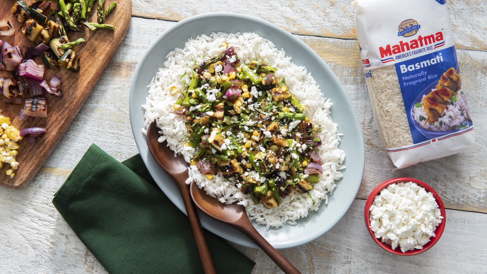 Grilled Summer Vegetable Rice Salad