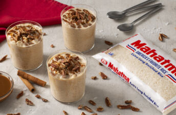 Rice pudding with cajeta and pecans