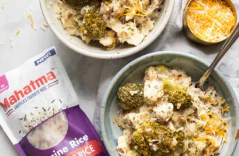 Crockpot chicken and rice with broccoli and cheese