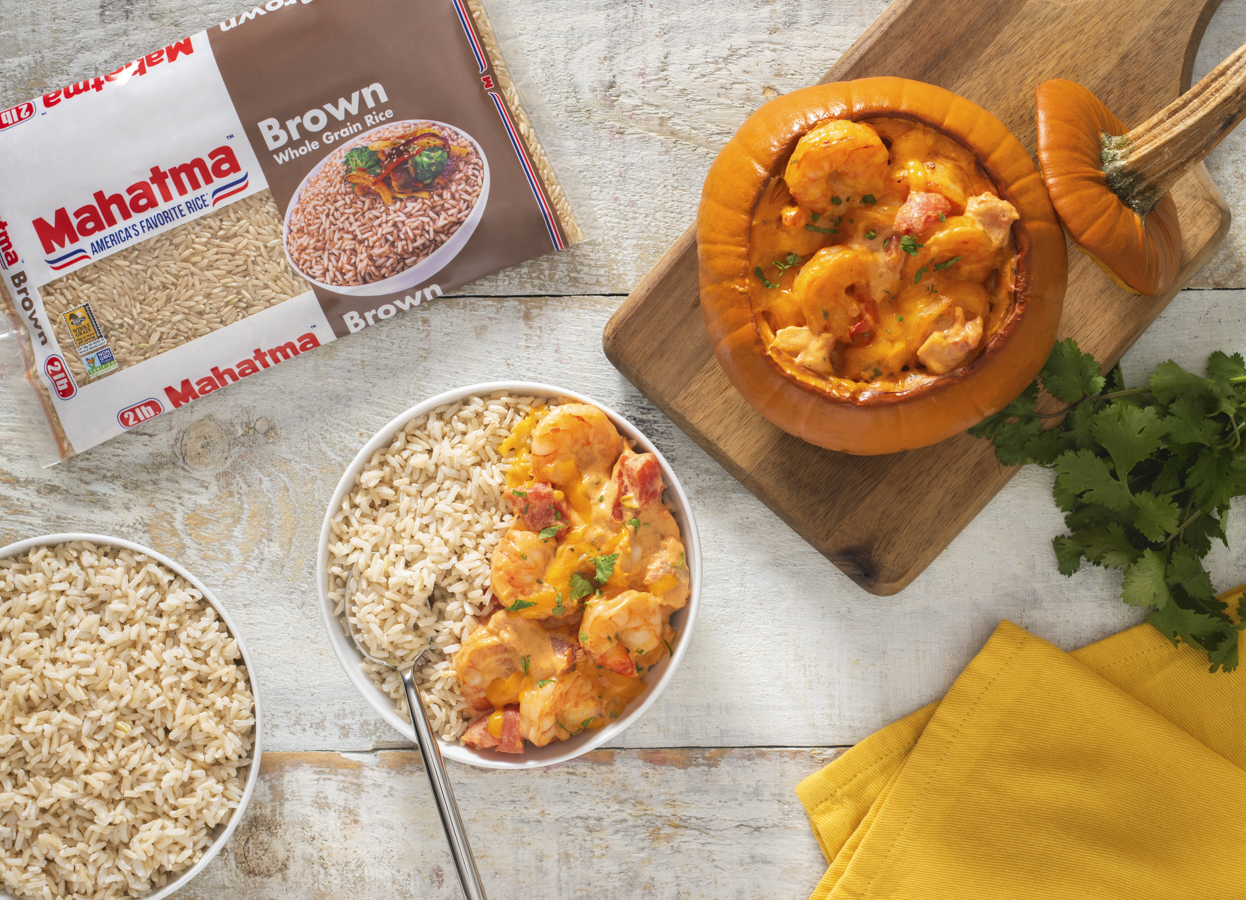 Brazilian Shrimp Stuffed Pumpkin