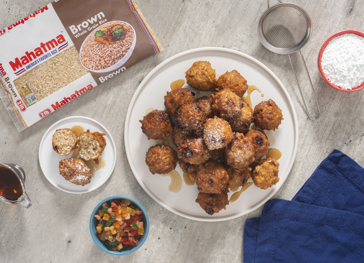Christmas Cake Brown Rice Fritters