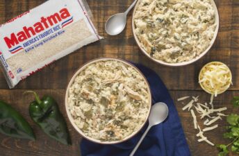 creamy-rice-with-nopalitos-and-shredded-leftover-turkey