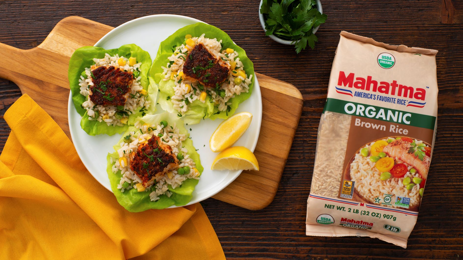Cajun Blackened Fish and Rice Lettuce Wraps