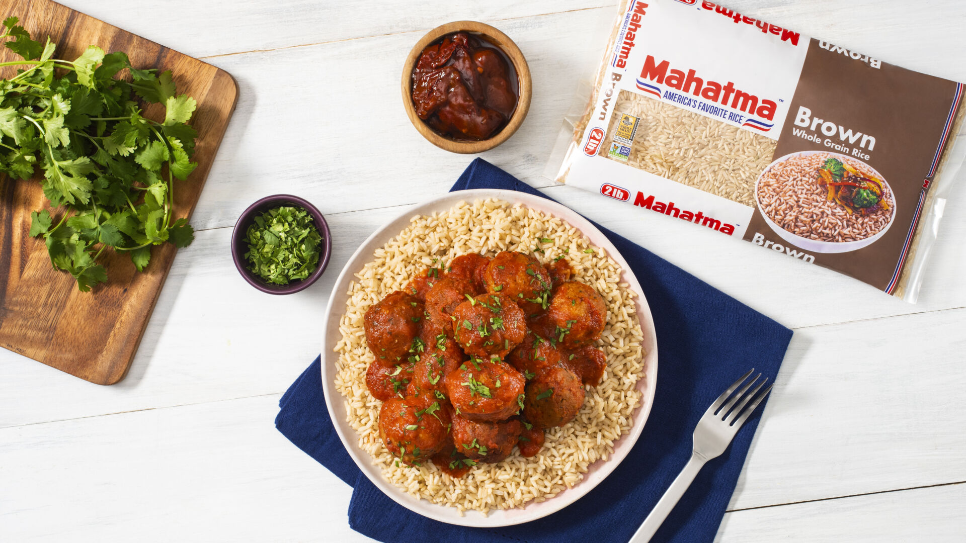 Chipotle Tuna Meatballs and Rice