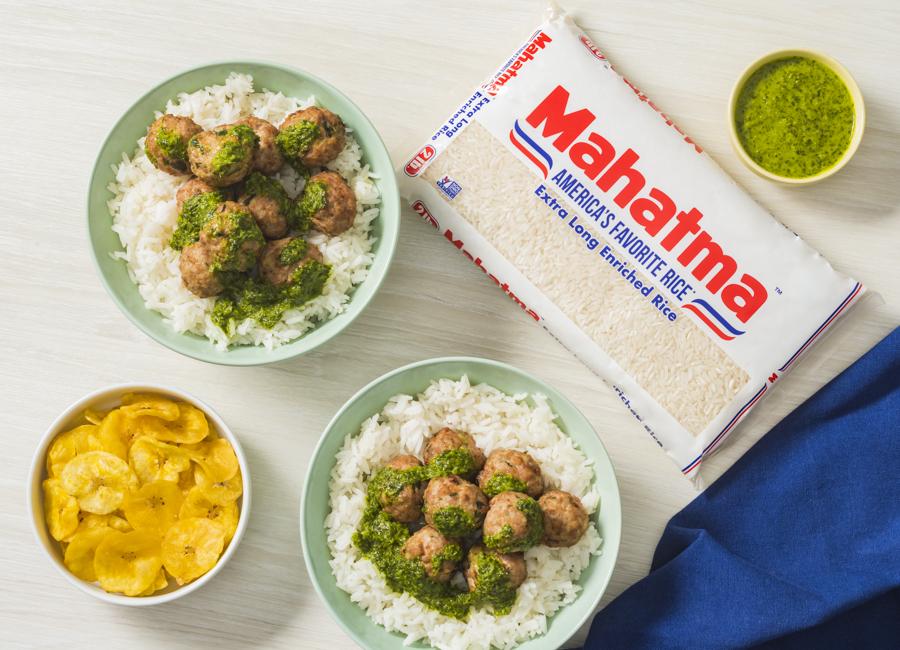 Mojo Meatballs with White Rice