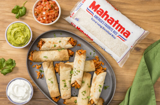 air-fryer-taquitos-filled-with-black-beans-and-white-rice