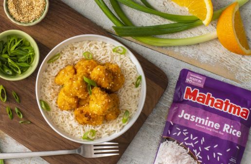 Orange Cauliflower Rice Bowl