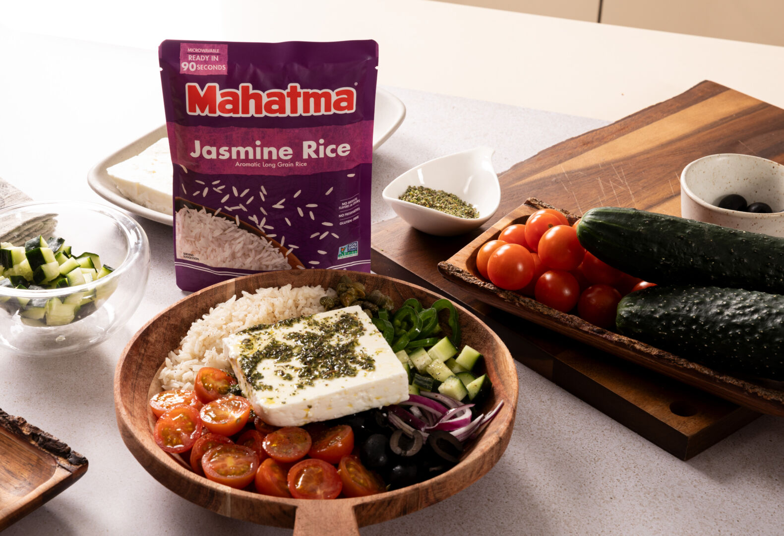 Greek Salad with Feta Cheese and Tomato